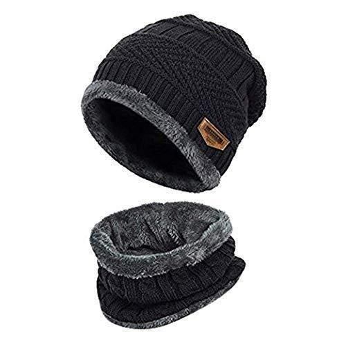 Unisex Winter Warm Neck Mask Woolen Cap Set 2