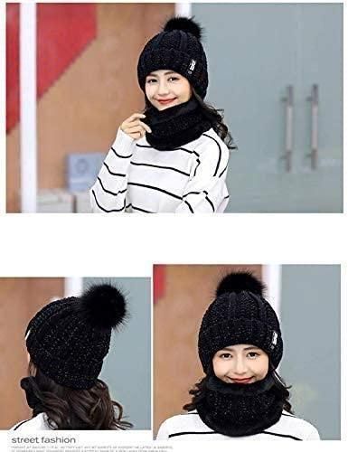 Unisex Winter Warm Neck Mask Woolen Cap Set 2
